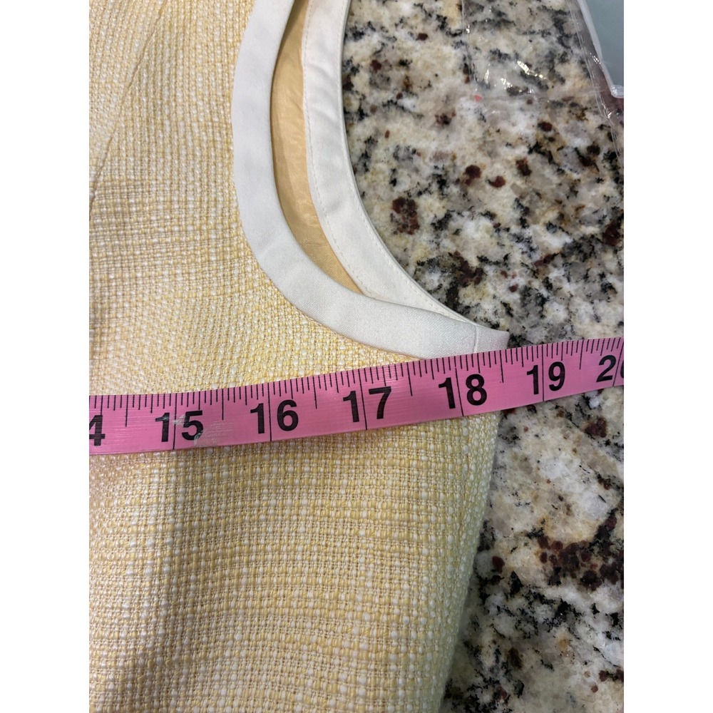 Alex Marie Petite Yellow Tweed Sleeveless Empire Waist Sheath Dress 10P - Picture 6 of 7